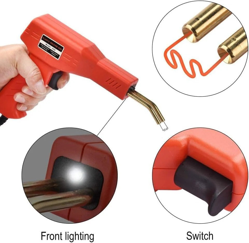 50W Plastic Welding Machine Kit with 600Pcs 4 Types of Staples